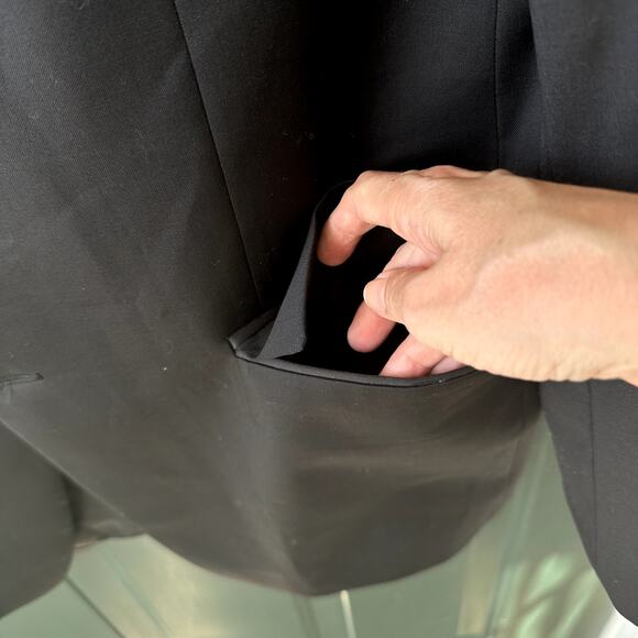 Lauren Ralph Lauren Sz 42L 100% Wool Tuxedo Jacket w Matte Satin Lapels Formal - Picture 4 of 10